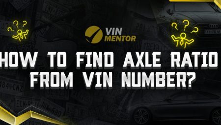 How To Find Axle Ratio From VIN Number?